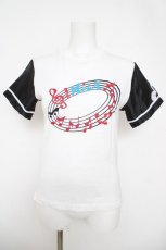 画像1: MILK / 音符Tシャツ  白 Y-26-05-01-040-ML-TO-SZ-ZY (1)