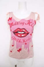 画像1: MILK / MILK KISS Tシャツ  ピンク Y-26-05-01-043-ML-TO-SZ-ZY (1)