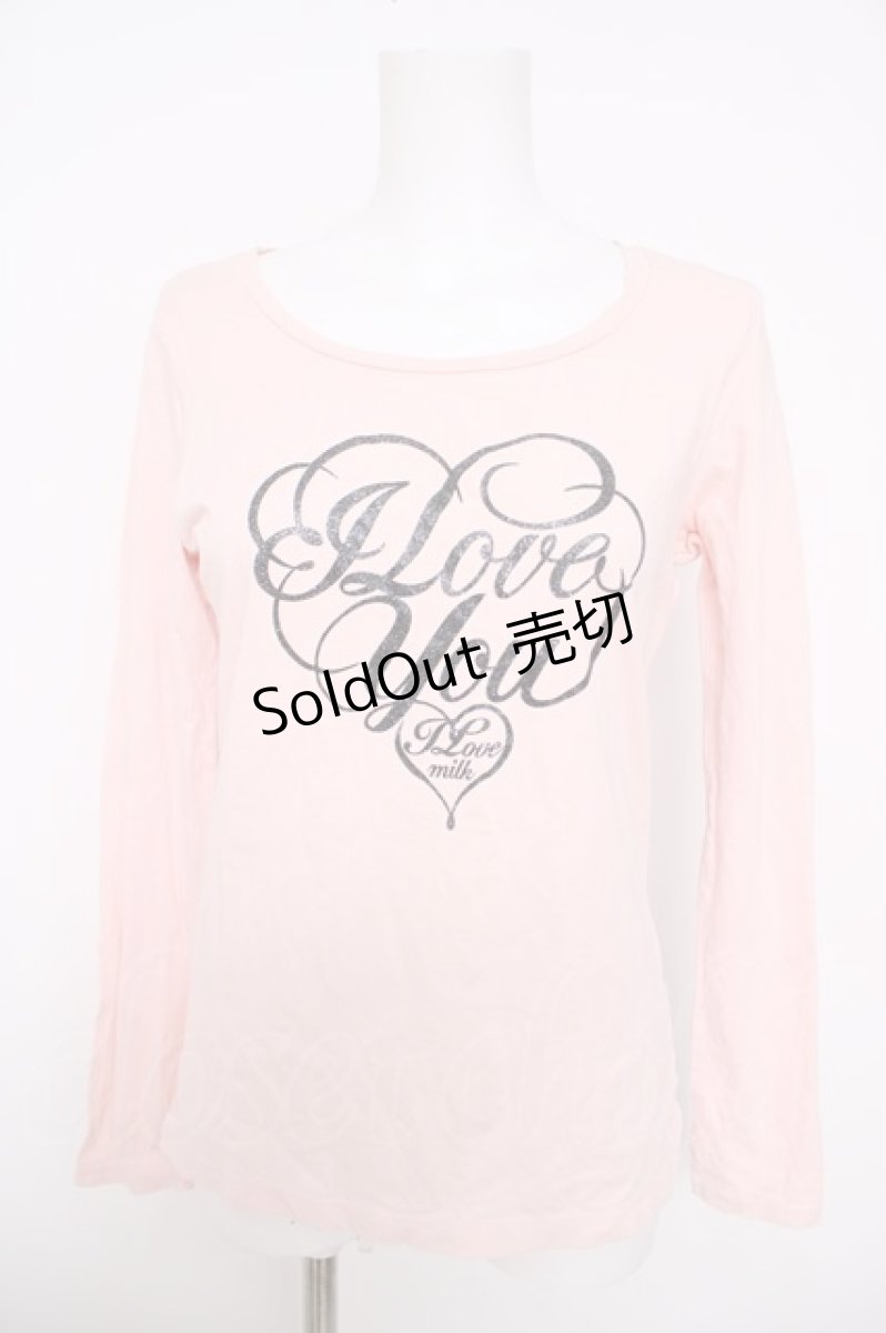 画像1: MILK / I Love Milk ロゴT M ピンク Y-26-05-01-046-ML-TO-SZ-ZY (1)