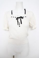 画像1: evelyn / 半袖ニット  白 Y-26-05-01-054-LO-TO-SZ-ZY (1)