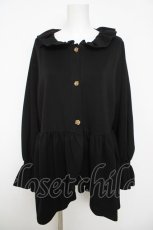 画像1: virally / フリルロングカーデ  黒 Y-26-05-01-066-PU-TO-SZ-ZY (1)