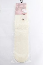 画像1: m petit by misako / AMOVKタテレーシーフリル 23-25cm 濃白 Y-26-05-01-010-LO-ZA-SZ-ZY (1)