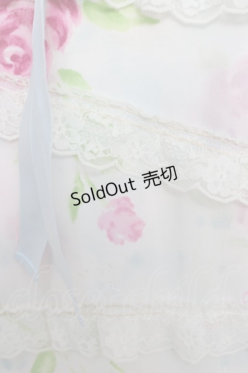 画像3: JESUS DIAMANTE / スペシャルお嫁ミニワンピース 42 ぼかし薔薇/サックス Y-26-05-01-086-JE-OP-SZ-ZY (3)
