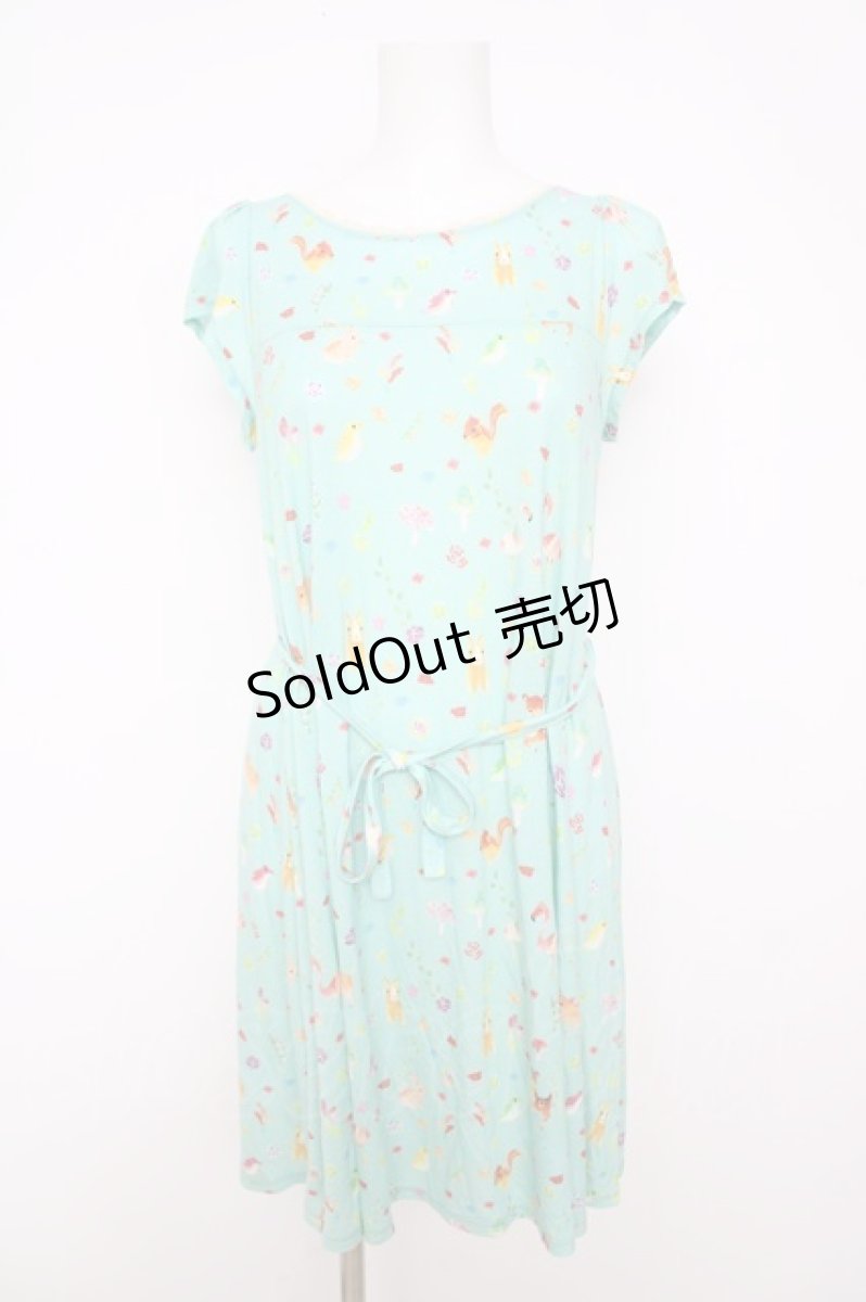 画像1: Cherir la femme / ぼんやりワンピース M サックス Y-26-05-01-103-LO-OP-SZ-ZY (1)