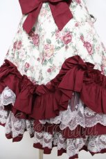 画像4: TaTaTa Lolita / Burgundy Roseプリントジャンパースカート  ワイン Y-26-05-01-108-LO-OP-AS-ZY (4)
