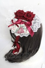 画像8: TaTaTa Lolita / Burgundy Roseプリントジャンパースカート  ワイン Y-26-05-01-108-LO-OP-AS-ZY (8)
