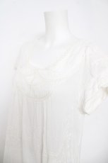 画像3: Cherir la femme / ビーズ使い刺繍ワンピース M 白 Y-26-05-01-109-LO-OP-SZ-ZY (3)