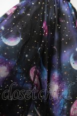 画像3: Favorite / 宇宙柄×星空チュールの長袖ワンピース M-L 黒 Y-26-05-01-114-LO-OP-SZ-ZY (3)