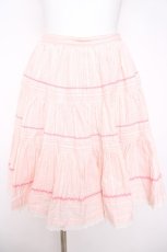 画像1: Emily Temple cute / ドビーストライプ柄ティアードスカート  ピンク Y-26-05-01-126-ET-SK-SZ-ZY (1)
