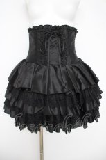 画像1: ATELIER PIERROT / ミニコルセットスカート  ブラック Y-26-05-01-145-EL-SK-IG-ZY (1)