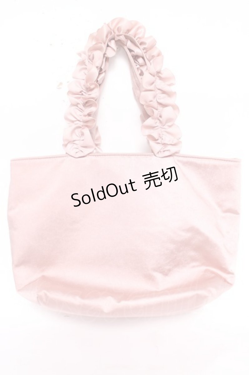 画像2: Maison de FLEUR / カメオレースフリルハンドルトートバッグ  ピンク Y-26-05-01-022-LO-BG-SZ-ZY (2)