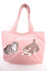 画像1: PINK HOUSE / キティーズ・ブラザーズ刺繍スエードバッグ F ピンク Y-26-05-01-027-LO-BG-SZ-ZY (1)