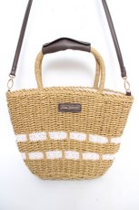 画像1: axes femme / ペーパー×レースかごバッグ  茶 Y-26-05-01-029-AX-BG-SZ-ZY (1)
