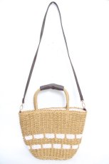 画像2: axes femme / ペーパー×レースかごバッグ  茶 Y-26-05-01-029-AX-BG-SZ-ZY (2)