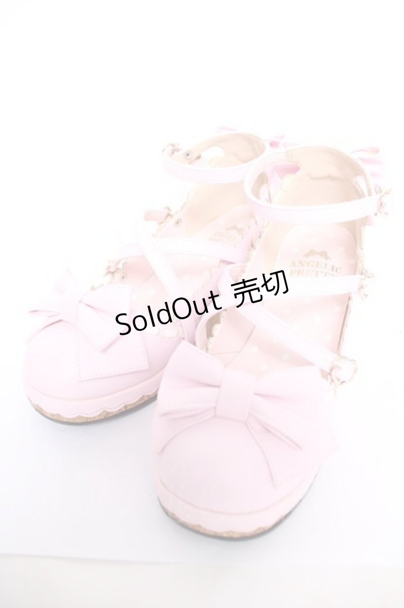 画像1: Angelic Pretty / Girlyコルク底シューズ M ピンク Y-26-05-01-035-AP-SH-SZ-ZY (1)