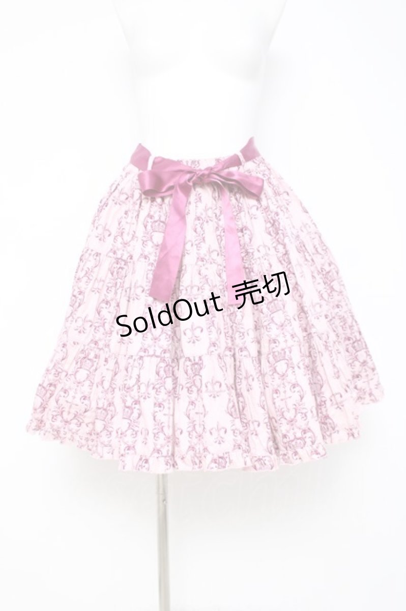 画像1: metamorphose / クラウンクロスティアードスカート(2007)  ピンク Y-26-05-02-024-ME-SK-SZ-ZY (1)