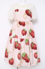 画像1: Emily Temple cute / Creamy Strawberryティアードワンピース  ピンク Y-26-05-02-037-ET-OP-SZ-ZY (1)