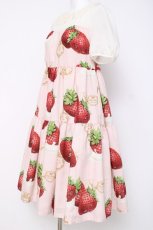 画像2: Emily Temple cute / Creamy Strawberryティアードワンピース  ピンク Y-26-05-02-037-ET-OP-SZ-ZY (2)