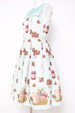 画像2: Melody BasKet / Strawberry picnicセーラー風ノースリーブワンピース M ミント Y-26-05-02-041-LO-OP-SZ-ZY (2)