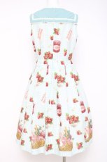 画像3: Melody BasKet / Strawberry picnicセーラー風ノースリーブワンピース M ミント Y-26-05-02-041-LO-OP-SZ-ZY (3)