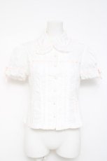 画像1: Angelic Pretty / サテンリボン付ブラウス  白×ピンク Y-26-05-02-007-AP-BL-SZ-ZY (1)