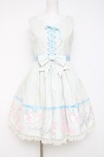 画像1: Angelic Pretty / コスメプリントジャンパースカート(2005)  サックス Y-26-05-02-011-AP-OP-SZ-ZY (1)