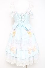 画像3: Angelic Pretty / ジェラートパーティフリルジャンパースカートSet  サックス Y-26-05-02-017-AP-OP-SZ-ZY (3)