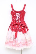 画像3: BABY,THE STARS SHINE BRIGHT / Lovely Sweet Roomリボンジャンパースカート  エンジ Y-26-05-02-018-BA-OP-SZ-ZY (3)