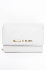 画像1: Maison de FLEUR / モノグラム折財布  グレー Y-26-05-04-006-LO-ZA-SZ-ZY (1)