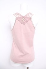 画像2: axes femme / /ビジュー×レースタンクトップ  ピンク Y-26-05-04-034-AX-TO-SZ-ZY (2)