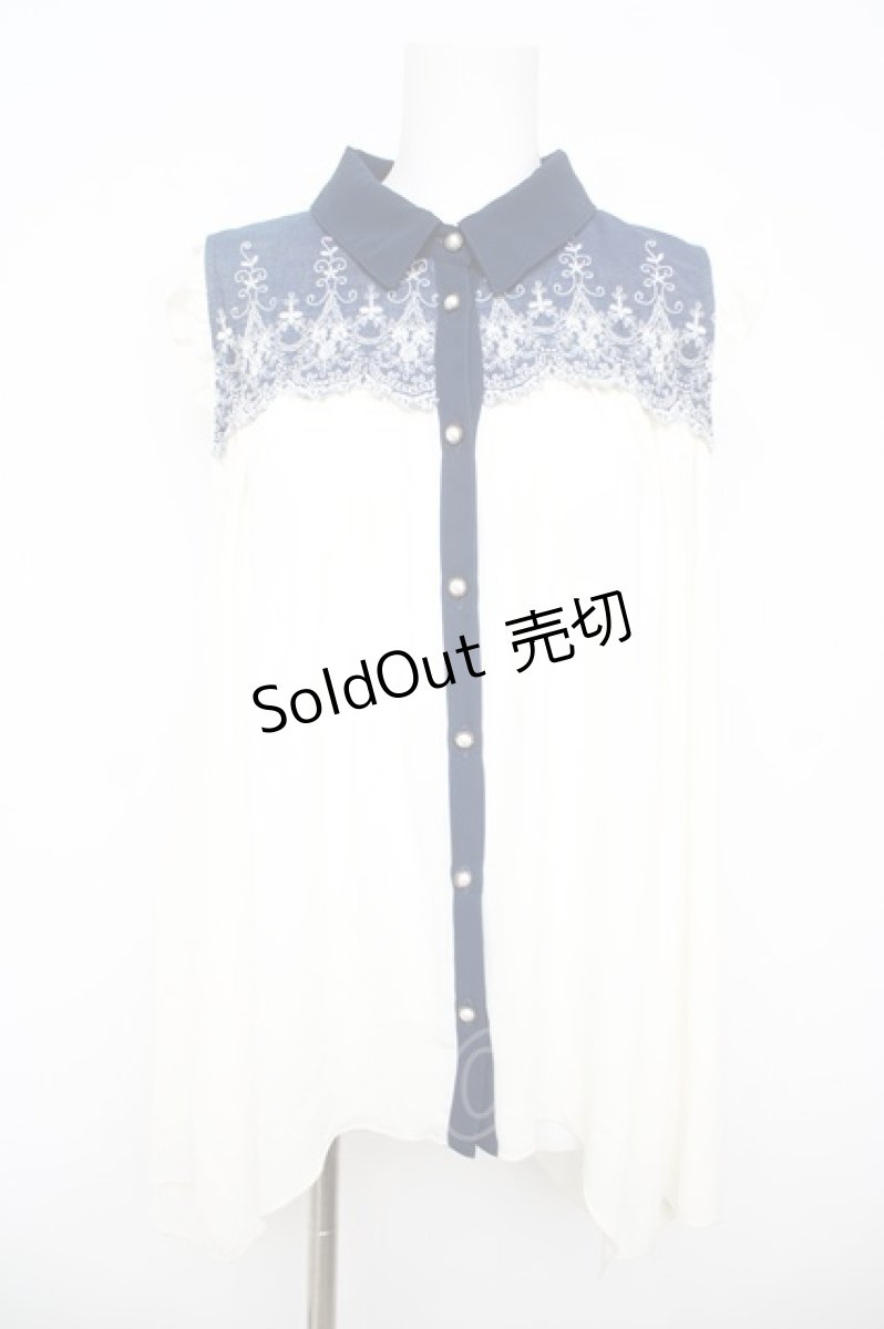 画像1: axes femme / ヨーク刺繍イレヘムチュニック  生成り Y-26-05-04-035-AX-TO-SZ-ZY (1)