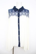 画像1: axes femme / ヨーク刺繍イレヘムチュニック  生成り Y-26-05-04-035-AX-TO-SZ-ZY (1)