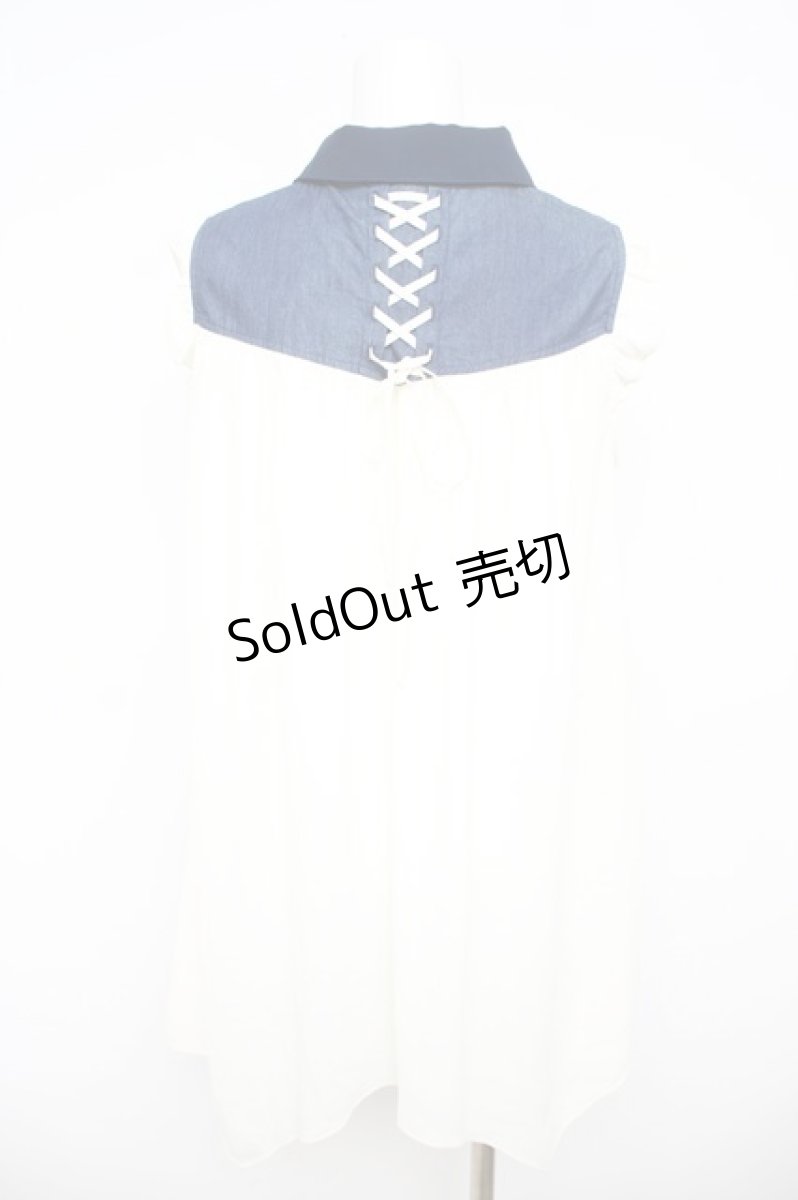 画像2: axes femme / ヨーク刺繍イレヘムチュニック  生成り Y-26-05-04-035-AX-TO-SZ-ZY (2)
