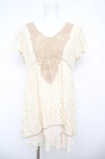画像1: axes femme / モチーフレースチュニック M アイボリー Y-26-05-04-039-AX-TO-IG-ZY (1)