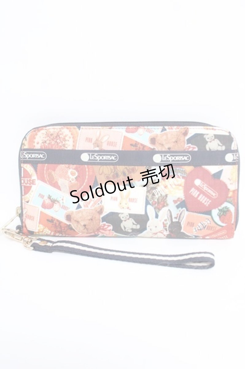 画像1: PINK HOUSE / PINK HOUSE×LeSportsacワッペンパーティー長財布  紺 Y-26-05-04-007-LO-ZA-SZ-ZY (1)