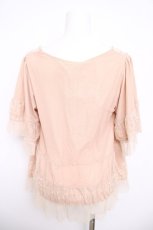 画像2: axes femme / ドットチュールTシャツ M ピンク Y-26-05-04-049-AX-TO-IG-ZY (2)