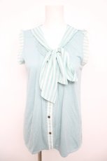 画像1: axes femme / 袖ボータイノースリプルオーバー サックス  Y-26-05-04-053-AX-TO-IG-ZY (1)