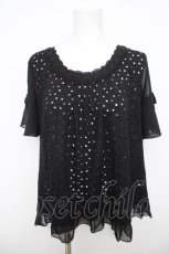 画像1: axes femme / カットワークレースプルオーバー M クロ Y-26-05-04-061-AX-TO-OW-ZY (1)