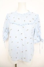 画像1: axes femme POETIQUE / ストライプローズブラウス M サックス Y-26-05-04-070-AX-BL-IG-ZY (1)