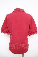 画像2: Fi.n.t / チェーンステッチロゴ刺繍ポロシャツ F レッド Y-26-05-04-076-CA-TS-SZ-ZY (2)