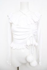 画像1: lilLilly / オフショルトップス  白 Y-26-05-04-084-LO-TO-SZ-ZY (1)