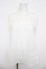 画像1: INGEBORG / カットワークレースノースリーブトップス 3(9号) オフシロ Y-26-05-04-097-LO-TO-IG-ZY (1)