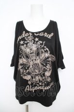 画像1: ALGONQUINS / ラビットptオフショルカットソー F ブラック Y-26-05-04-111-AL-TO-OW-ZY (1)