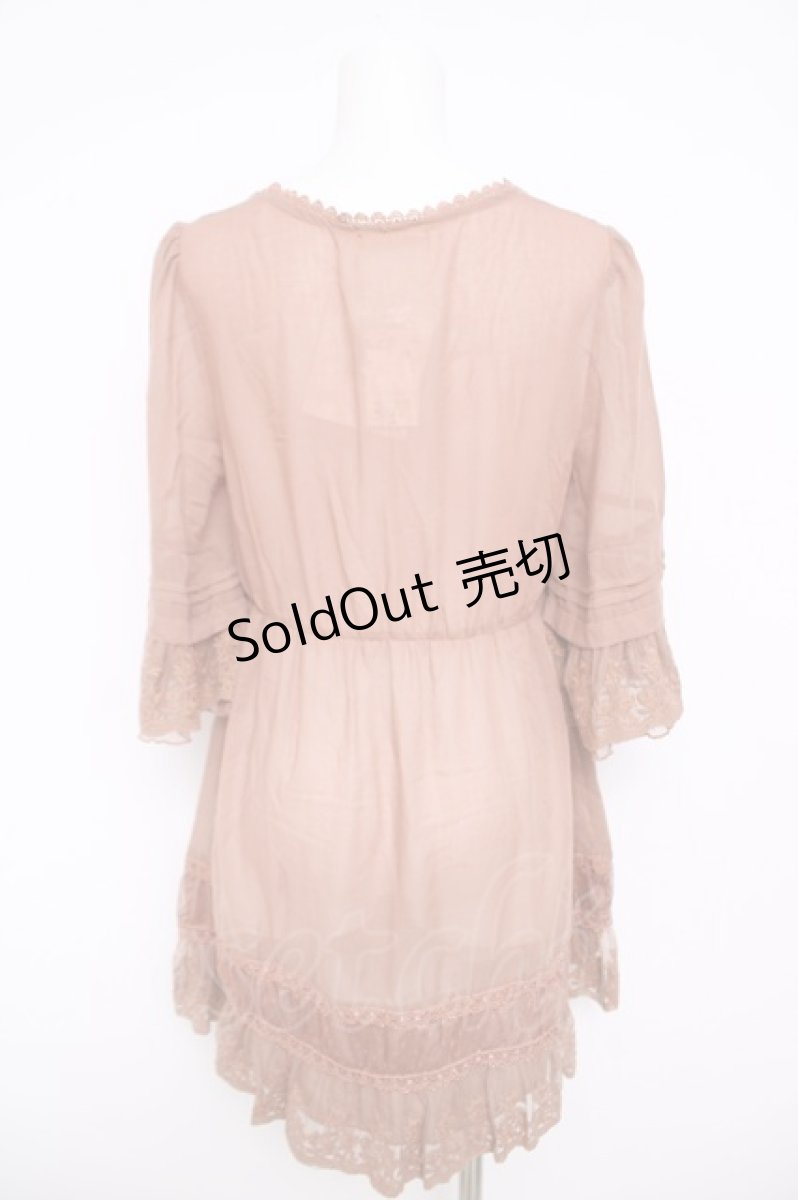 画像2: axes femme / レース配色ワンピース M オレンジ Y-26-05-04-126-AX-OP-IG-ZY (2)