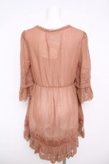 画像2: axes femme / レース配色ワンピース M オレンジ Y-26-05-04-126-AX-OP-IG-ZY (2)