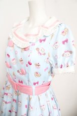 画像3: axes femme kawaii / mikko illustration × axes femme KAWAII ダイナーカフェワンピース M サックス Y-26-05-04-128-AX-OP-SZ-ZY (3)