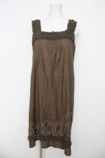 画像1: INGEBORG / ニットフリルワンピース 9 カーキブラウン Y-26-05-04-159-LO-OP-IG-ZY (1)