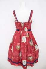 画像2: Emily Temple cute / Tick Tock Clockノースリーブワンピース M レッド Y-26-05-04-164-ET-OP-SZ-ZY (2)