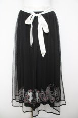 画像1: axes femme / ディズニー/ミニー刺繍スカート M クロ Y-26-05-04-186-AX-SK-OW-ZY (1)