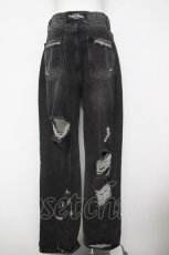 画像2: pink spink / ダメージデニムパンツ  グレー Y-26-05-04-202-PU-PA-SZ-ZY (2)